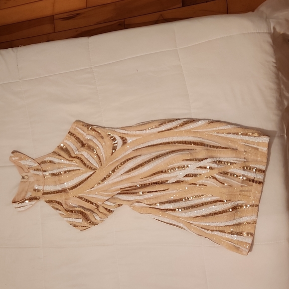 Sequin beige dress - Picture 4 of 5